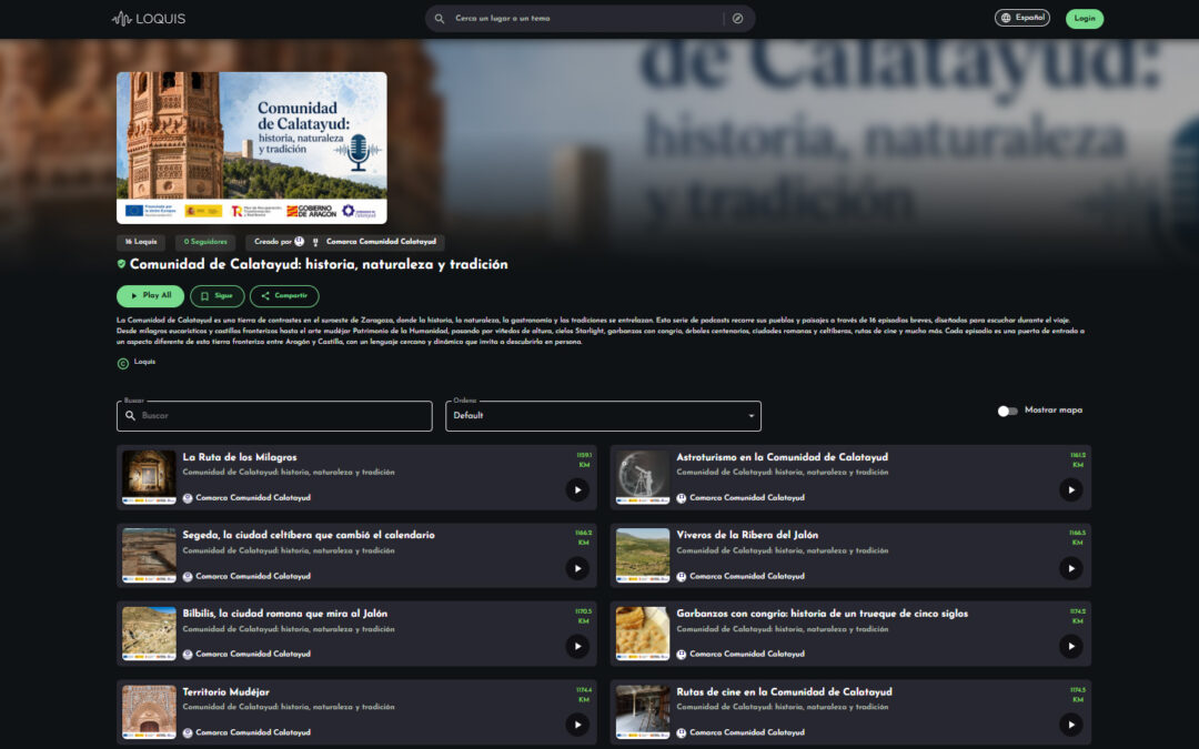 La Comarca Comunidad de Calatayud estrena una colección de pódcast turísticos para descubrir el territorio