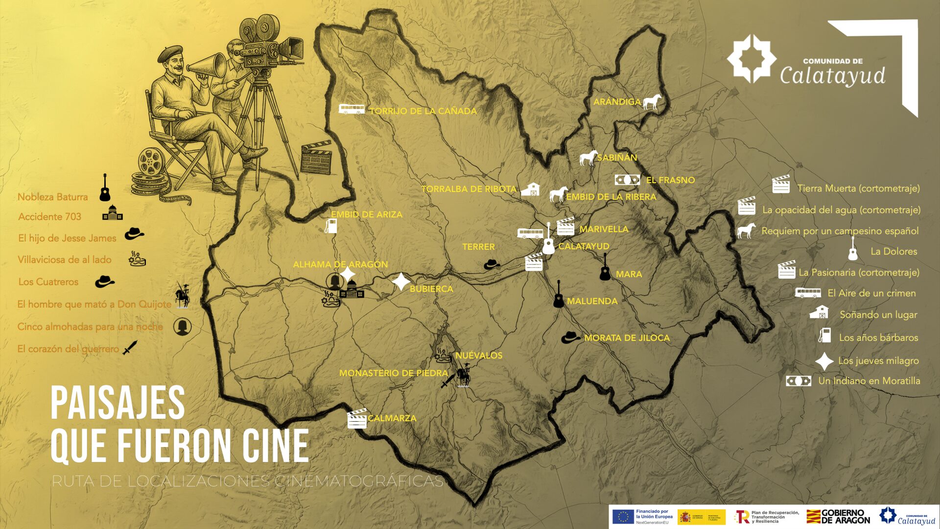 Mapa de Rutas de Cine - Comarca de Calatayud
